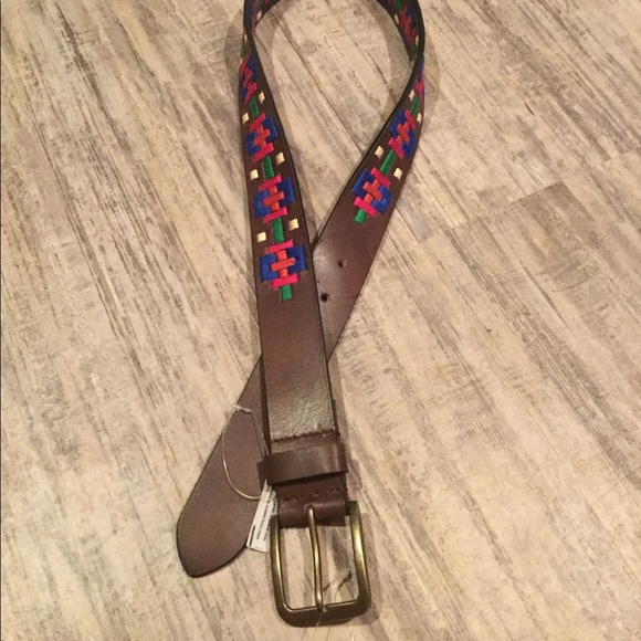 New Free People High Summer Embroidered Brown Belt - Picture 4 of 8